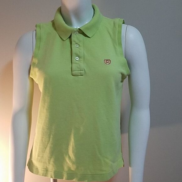 Chaps Green Polo Cotton Tank Top (Medium) - Picture 1 of 5